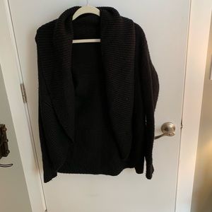 Black Vince Wool and Cashmere Cardigan